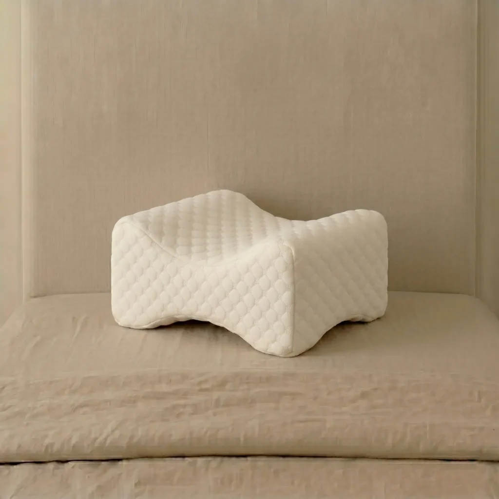 Almohada para rodillas que alinea la columna